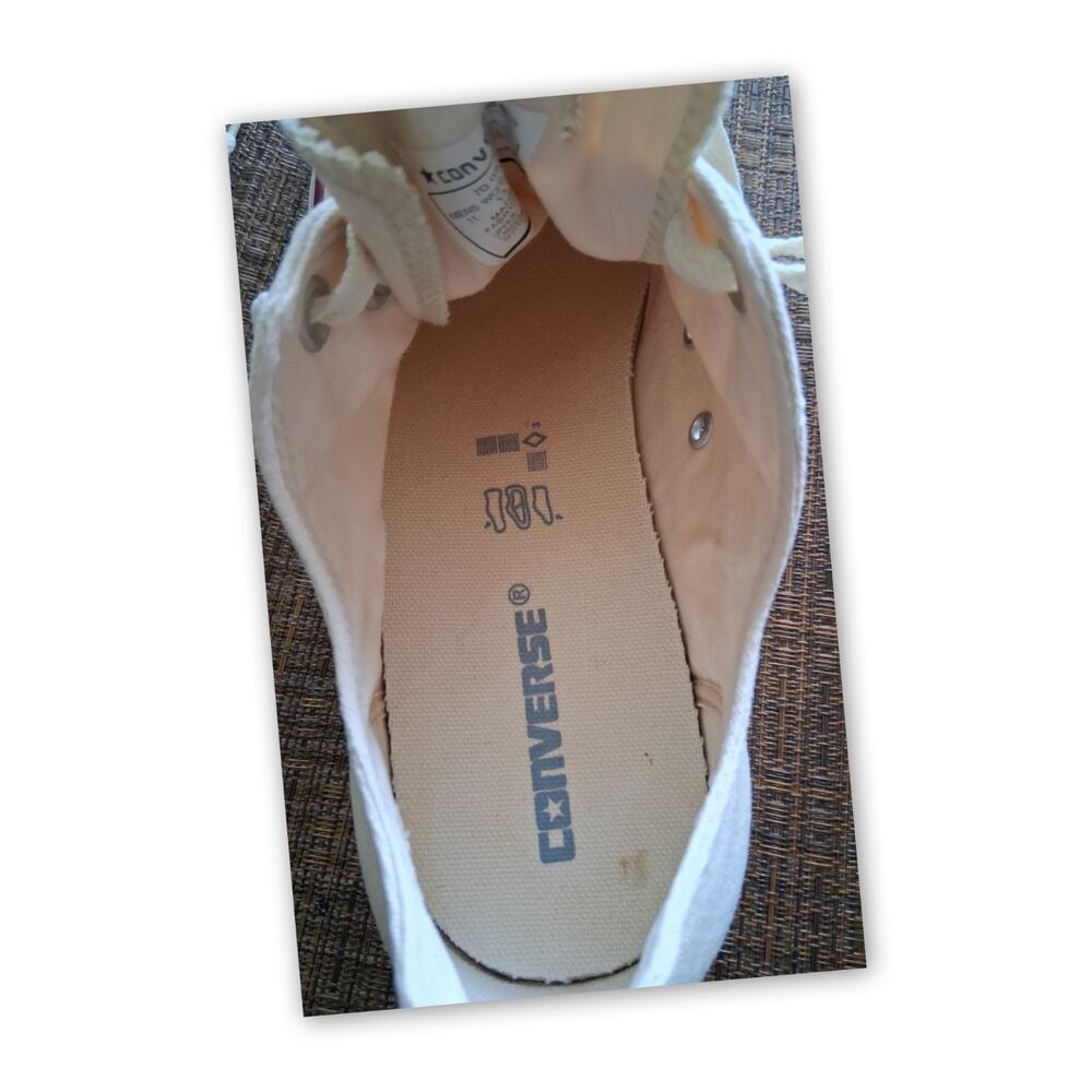 Converse Chuck Taylor All Star Low Top Cream Canvas Mens 11 M9165 - Picture 7 of 9